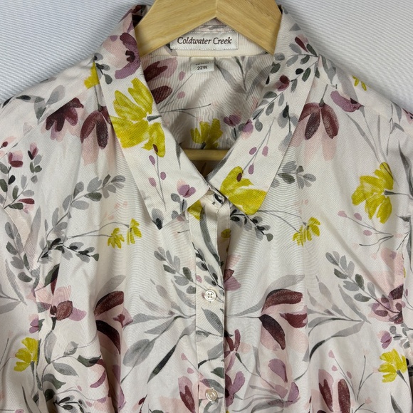 Chico's Womens Long Sleeve Button Up Tunic Shirt 22W Breathable Office Business - Picture 2 of 9